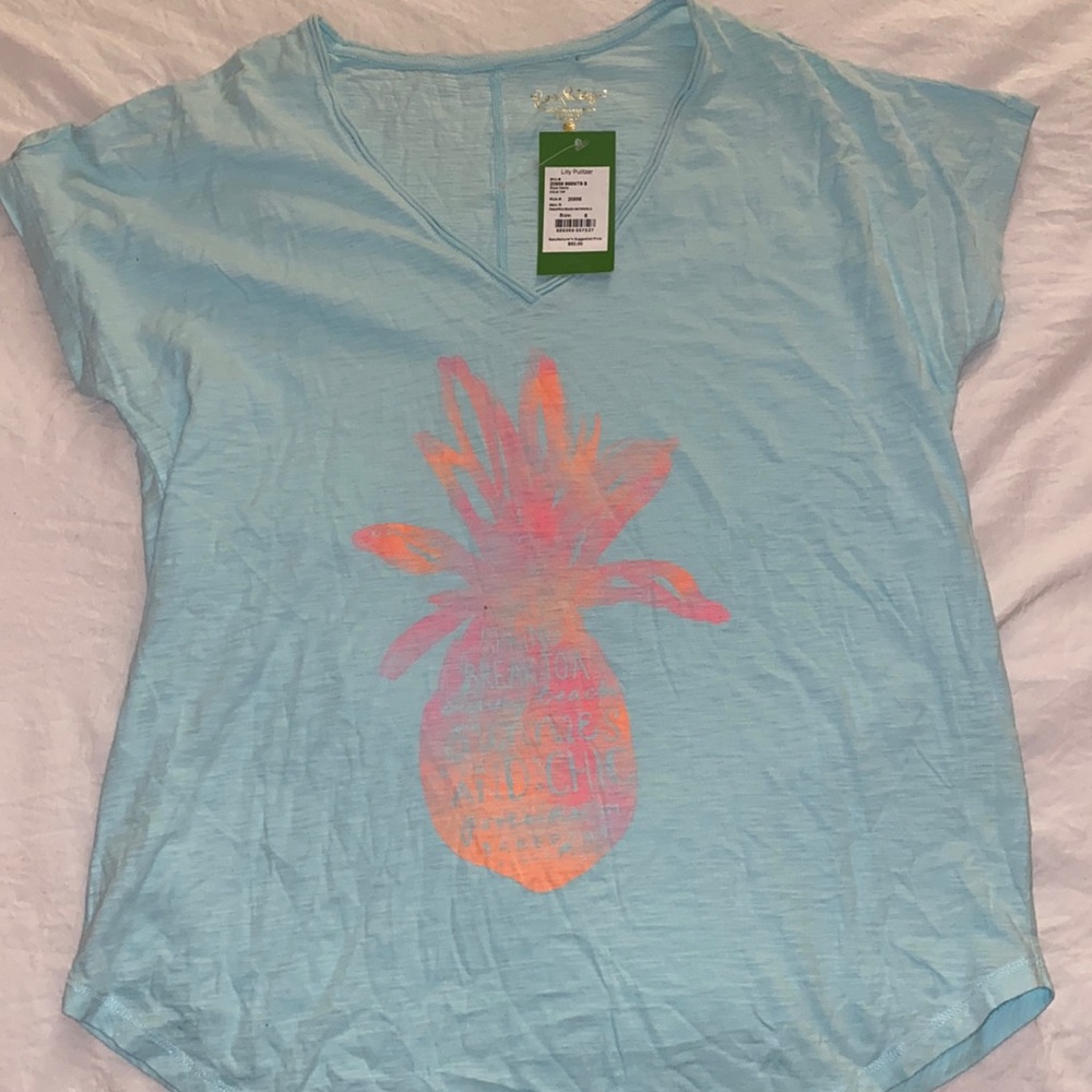 Lilly Pulitzer Pineapple Beach Watercolor T-shirt